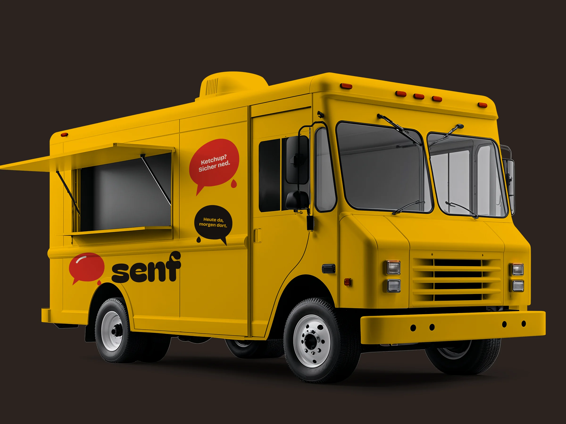 Der SENF-Foodtruck in Senfgelb