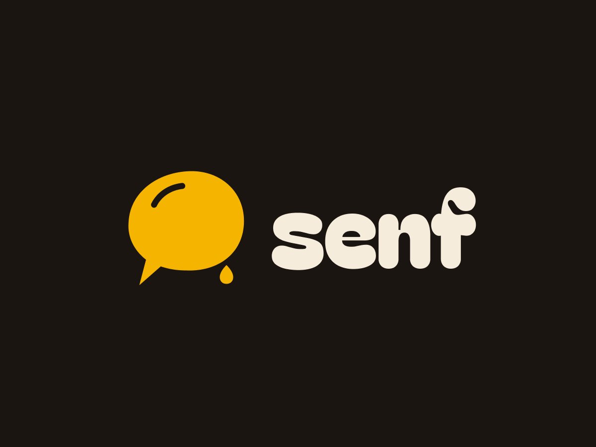 SENF-Marke auf dunklem Grund