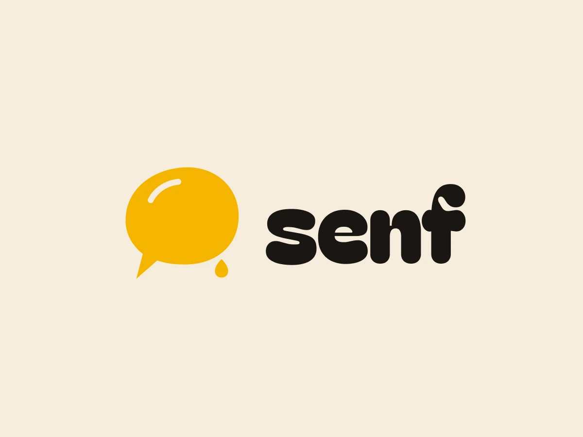 SENF-Marke auf hellem Grund
