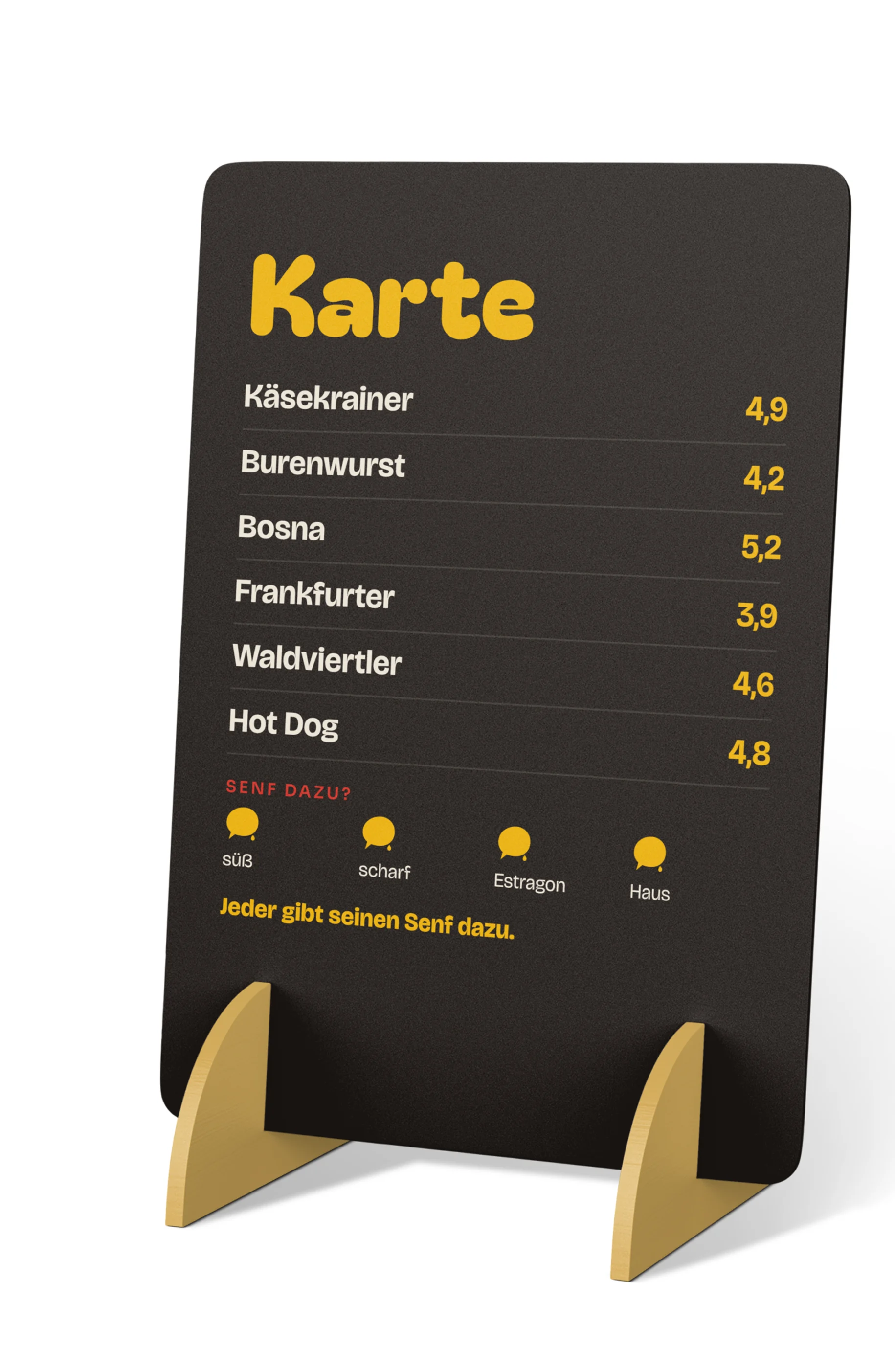 Aufstelltafel mit der Karte
