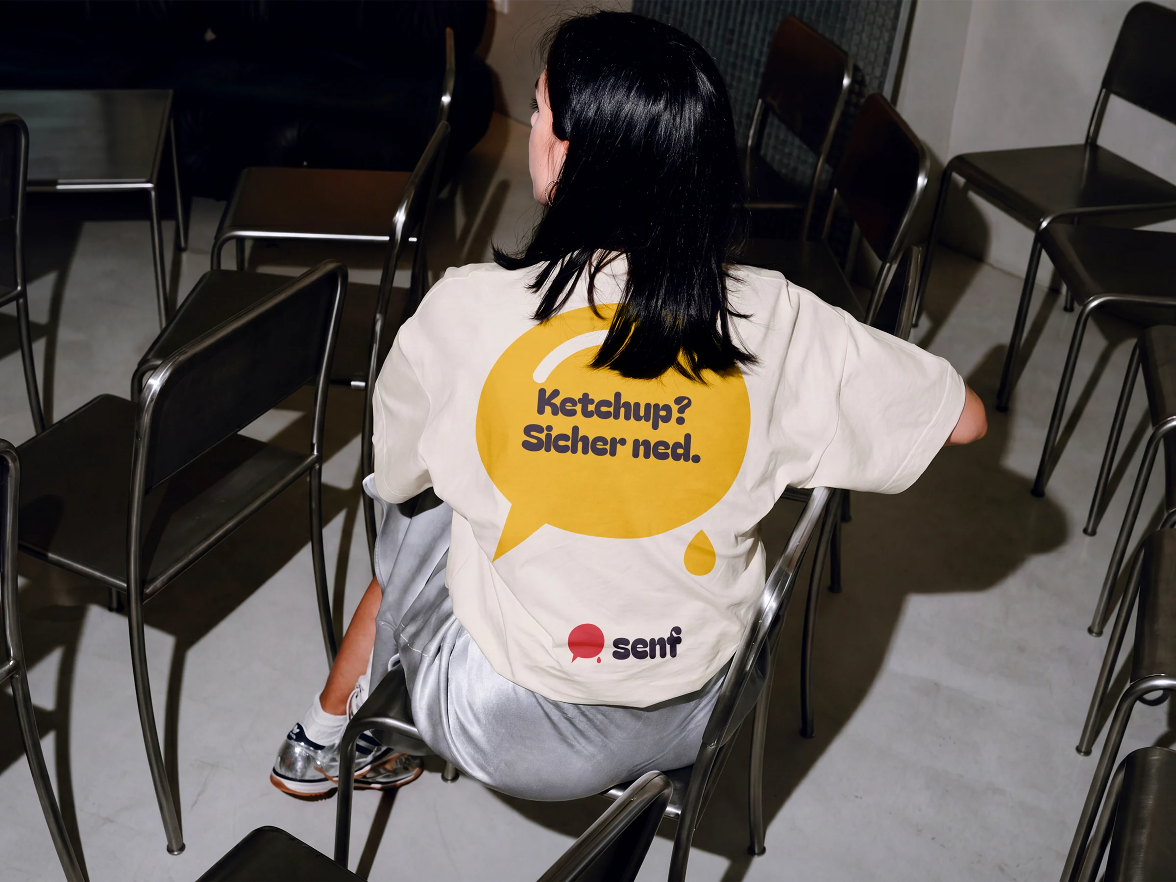 Shirt mit dem Spruch Ketchup? Sicher ned.