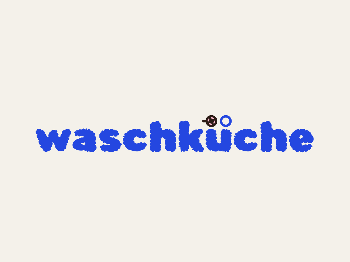Waschküche-Marke auf hellem Grund